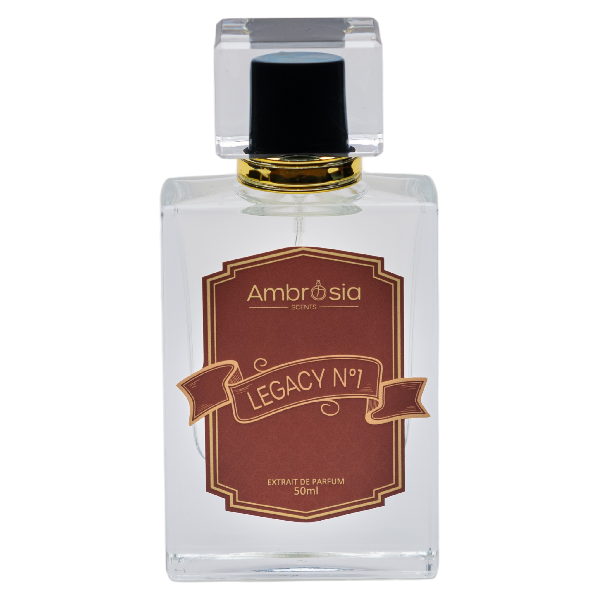 Ambrosia Scents Legacy No.1 perfume bottle, signature fragrance