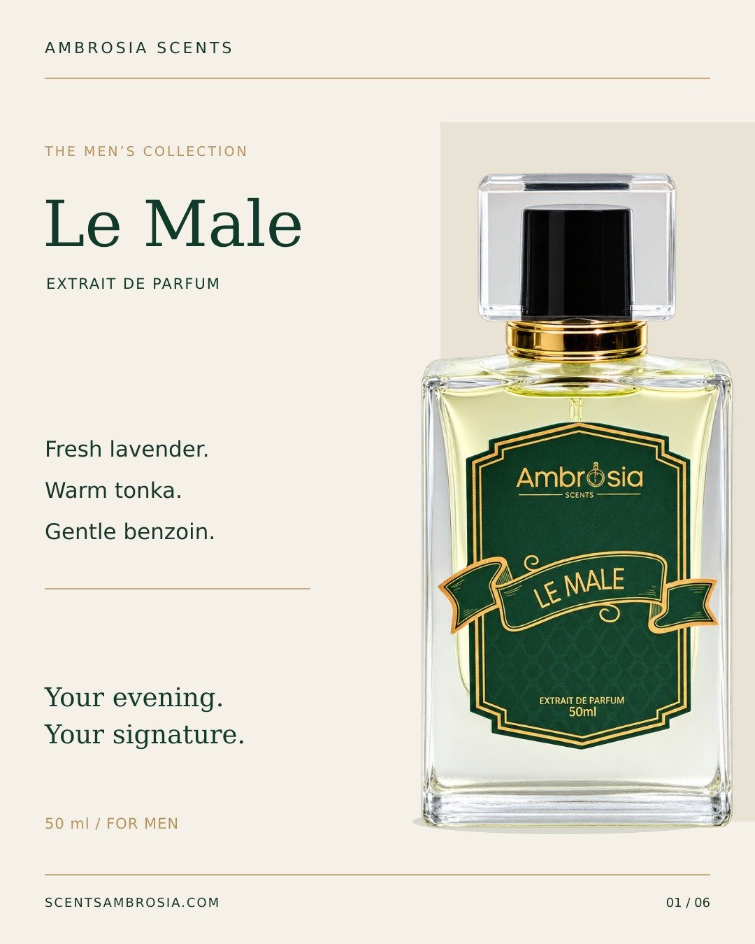 Le Male Extrait de Parfum signature reveal poster