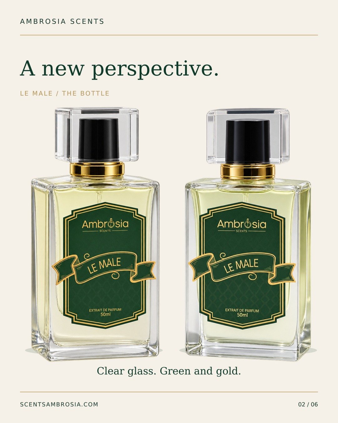 Le Male Extrait de Parfum 50ml bottle angles
