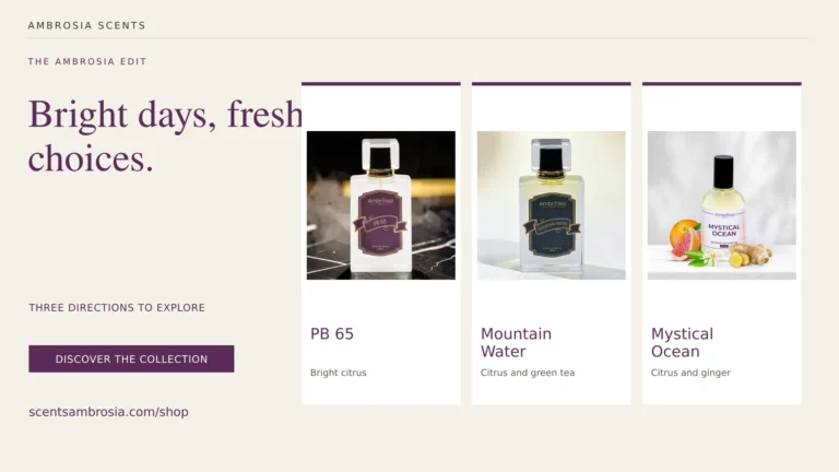 Fresh perfume for everyday plans | Ambrosia Scents