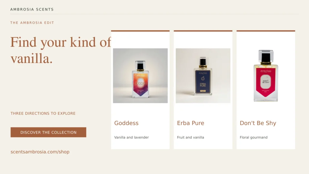 Vanilla perfumes to explore | Ambrosia Scents